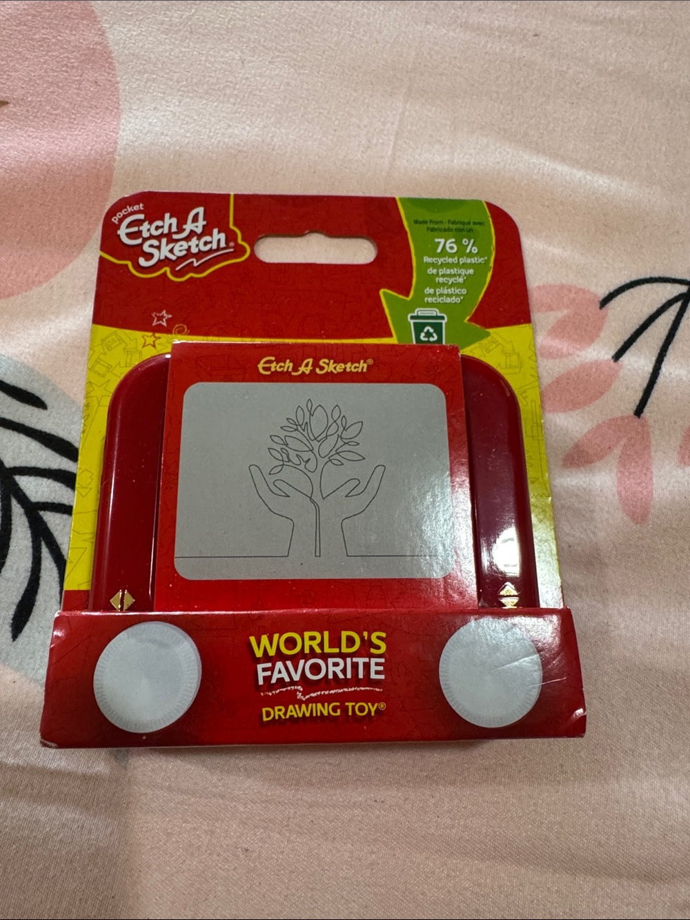Etch A Sketch Pocket Drawing Toy in Red - Classic Creative Play